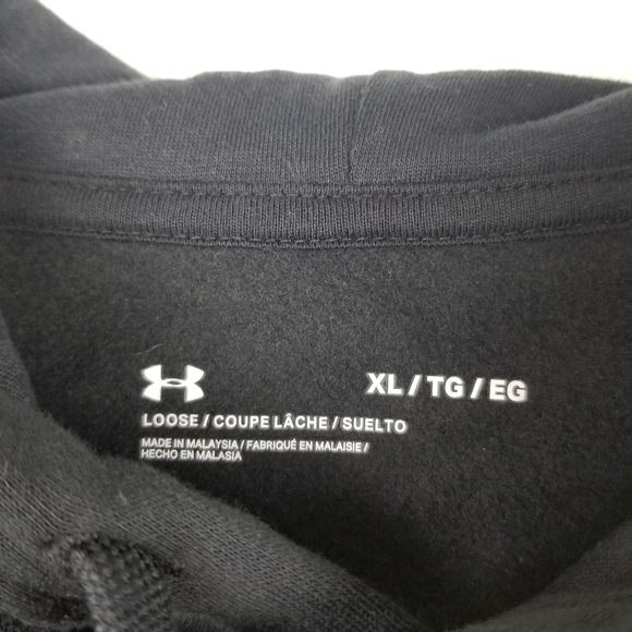 Under Armour Black Hooded Sweatshirt NWT, size XL - Picture 4 of 8